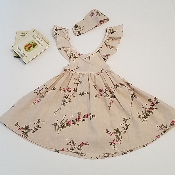 Vidmid Other - 💛HP!!💛Toddler Girls Apron Style Floral Dress 4T